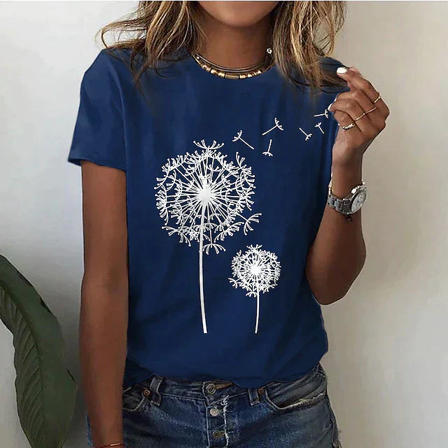 Kajsa™ | Mjuk T-shirt med Maskrosmotiv