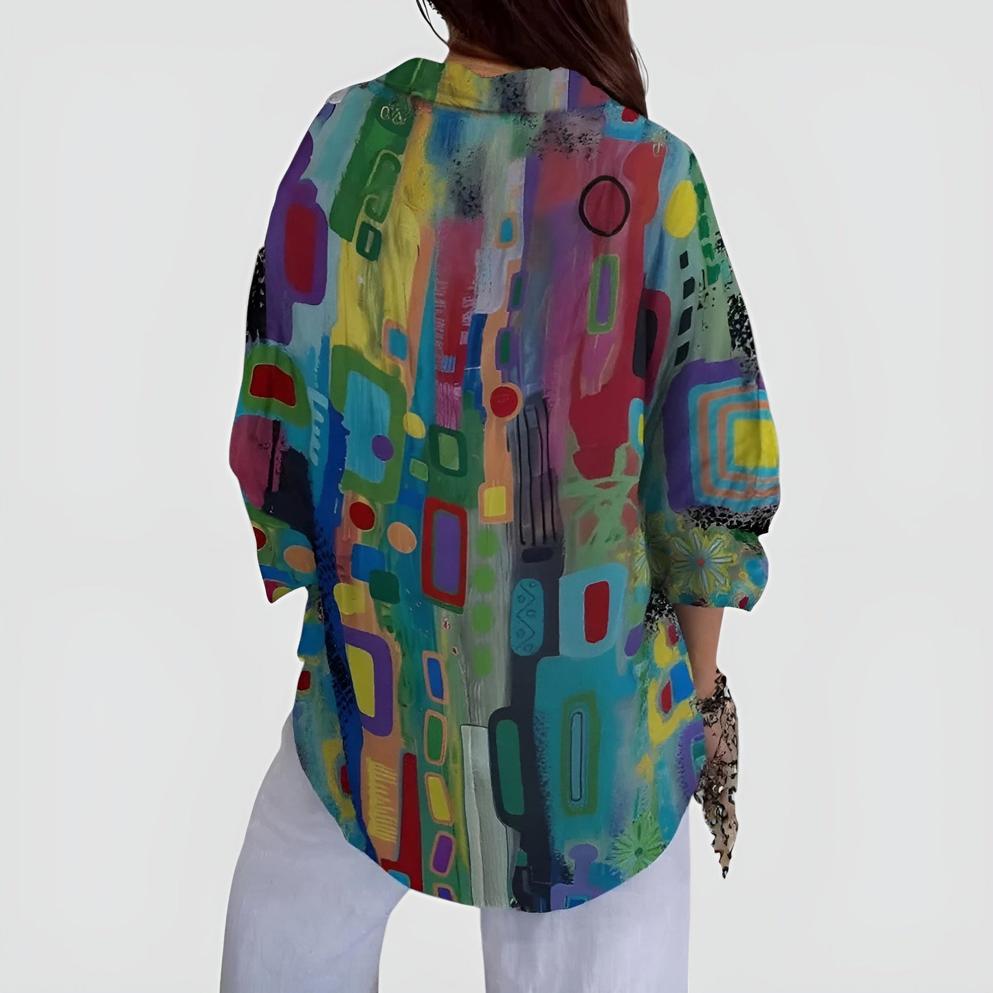 Norell™ Blus med geometriskt mönster