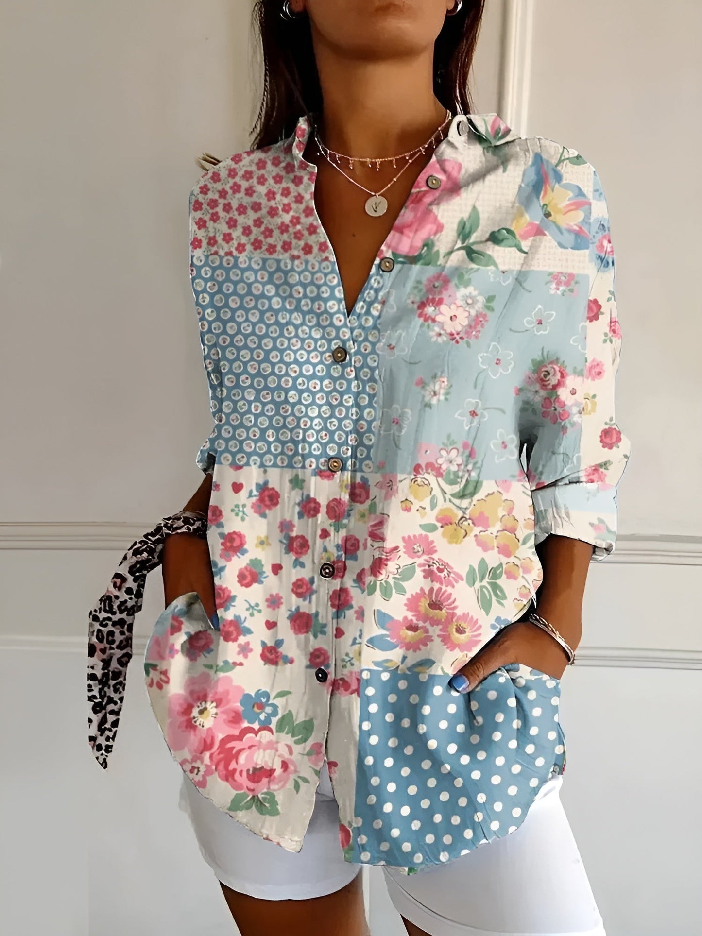 Lova™ | Luftig skjortblus med blommönster 🌸