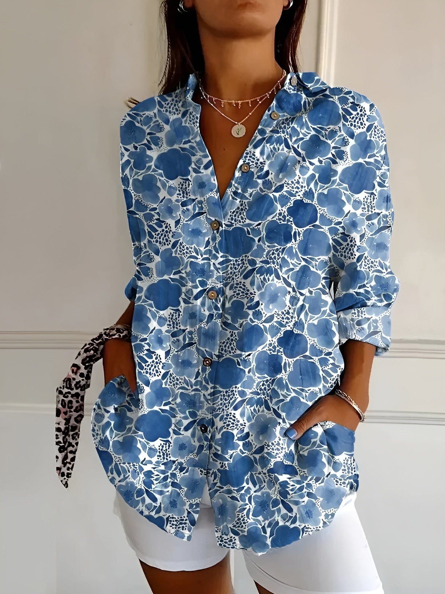 Lova™ | Luftig skjortblus med blommönster 🌸