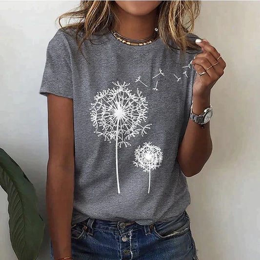 Kajsa™ | Mjuk T-shirt med Maskrosmotiv