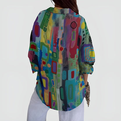 Norell™ Blus med geometriskt mönster